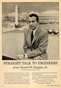 1958 Ad Douglas Aircraft Space Engineers Employment - ORIGINAL ADVERTISING TCE2