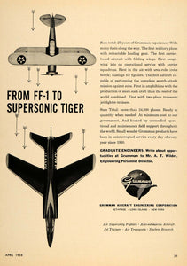 1958 Ad Grumman Aircraft Engineering Planes Employment - ORIGINAL TCE2