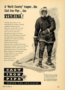 1951 Ad Stamina Cast Iron Pipe Winter Gun Nome Alaska - ORIGINAL TCE2