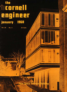 1968 Cover Cornell Engineer Space Science Building - ORIGINAL TCE2