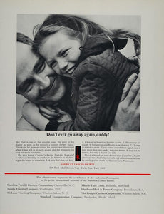 1964 Ad American Cancer Society Father and Daughter Hug - ORIGINAL TDC1