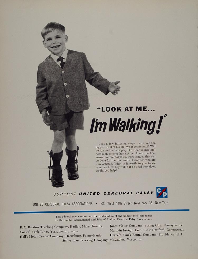 1964 Ad United Cerebral Palsy Association Democratic - ORIGINAL ADVERTISING TDC1