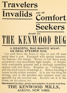1895 Ad Kenwood Rugs Bag Wrap Steamer Woven Fleece Wool - ORIGINAL TFO1