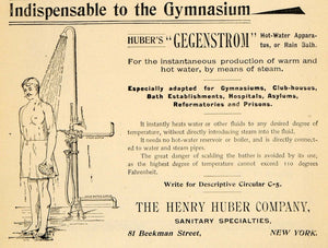 1895 Ad Gegenstrom Hot Water Apparatus Rain Bath Huber - ORIGINAL TFO1