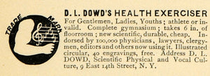 1895 Ad Health Exerciser Athlete Gymnasium Youth Ladies - ORIGINAL TFO1