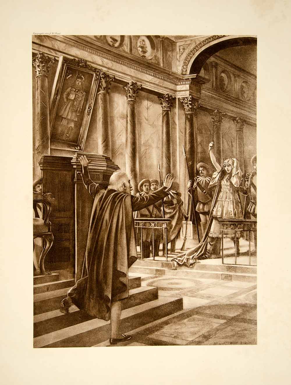 1889 Photogravure William de Leftwich Dodge Art Bohemian Girl Opera Theater TGO1