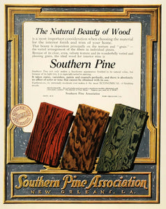 1917 Ad Southern Pine Wood Home Decor New Orleans - ORIGINAL ADVERTISING THB1