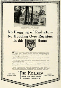 1919 Ad Kelsey Warm Air Generator Malcolm Campbell Home - ORIGINAL THB1