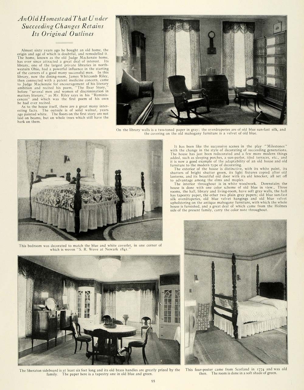 1917 Article W.L. Mackenzie Home Lima Ohio Architecture - ORIGINAL THB1