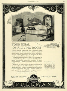 1924 Ad Pullman Couch Furniture Davenport Beds Decor - ORIGINAL ADVERTISING THB1