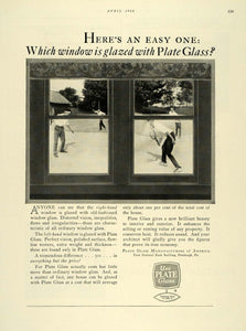 1926 Ad Home Plate Glass Windows Tennis Pittsburgh - ORIGINAL ADVERTISING THB1
