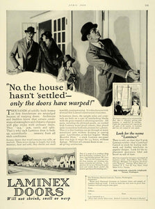 1926 Ad Prohaska Art Home Laminex Doors Wheeler Osgood - ORIGINAL THB1