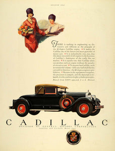 1926 Ad Antique Cadillac Crest General Motors 90 Degree - ORIGINAL THB1