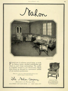 1927 Ad Nahon Furniture Home Decor Parkham Wing Chair - ORIGINAL THB1