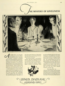 1927 Ad Irish Scottish Linen Damask Table Home Decor - ORIGINAL ADVERTISING THB1