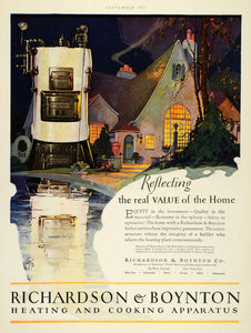 1927 Ad Richardson Boynton Home Heating Boiler Cooking - ORIGINAL THB1