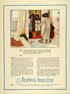 1929 Ad Alpha Brass Water Pipe House Piping Plumbing - ORIGINAL ADVERTISING THB1