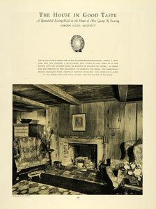 1927 Print Living Room George R. Fearing Gordon Allen - ORIGINAL HISTORIC THB1