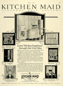 1927 Ad Kitchen Maid Standard Unit Home Appliances - ORIGINAL ADVERTISING THB1