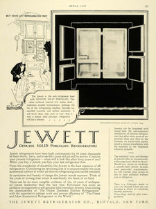 1927 Ad Jewett Porcelain Refrigerator Kitchen Appliance - ORIGINAL THB1