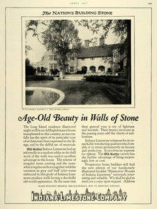 1927 Ad Indiana Limestone W. R. Coe Home Oyster Bay - ORIGINAL ADVERTISING THB1