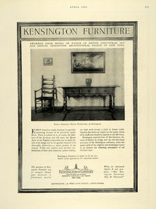 1927 Ad Kensington Furniture Jacobean Queen Anne Decor - ORIGINAL THB1