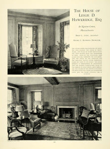1927 Article Leslie D. Hawkridge Home Massachusetts - ORIGINAL THB1