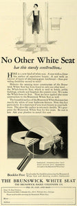 1927 Ad Brunswick White Toilet Seat Balke Collender - ORIGINAL ADVERTISING THB1