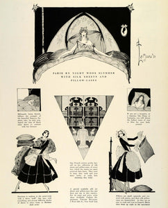 1924 Print Hortense Maid Pillow Paris French Actress Bedding Household THM