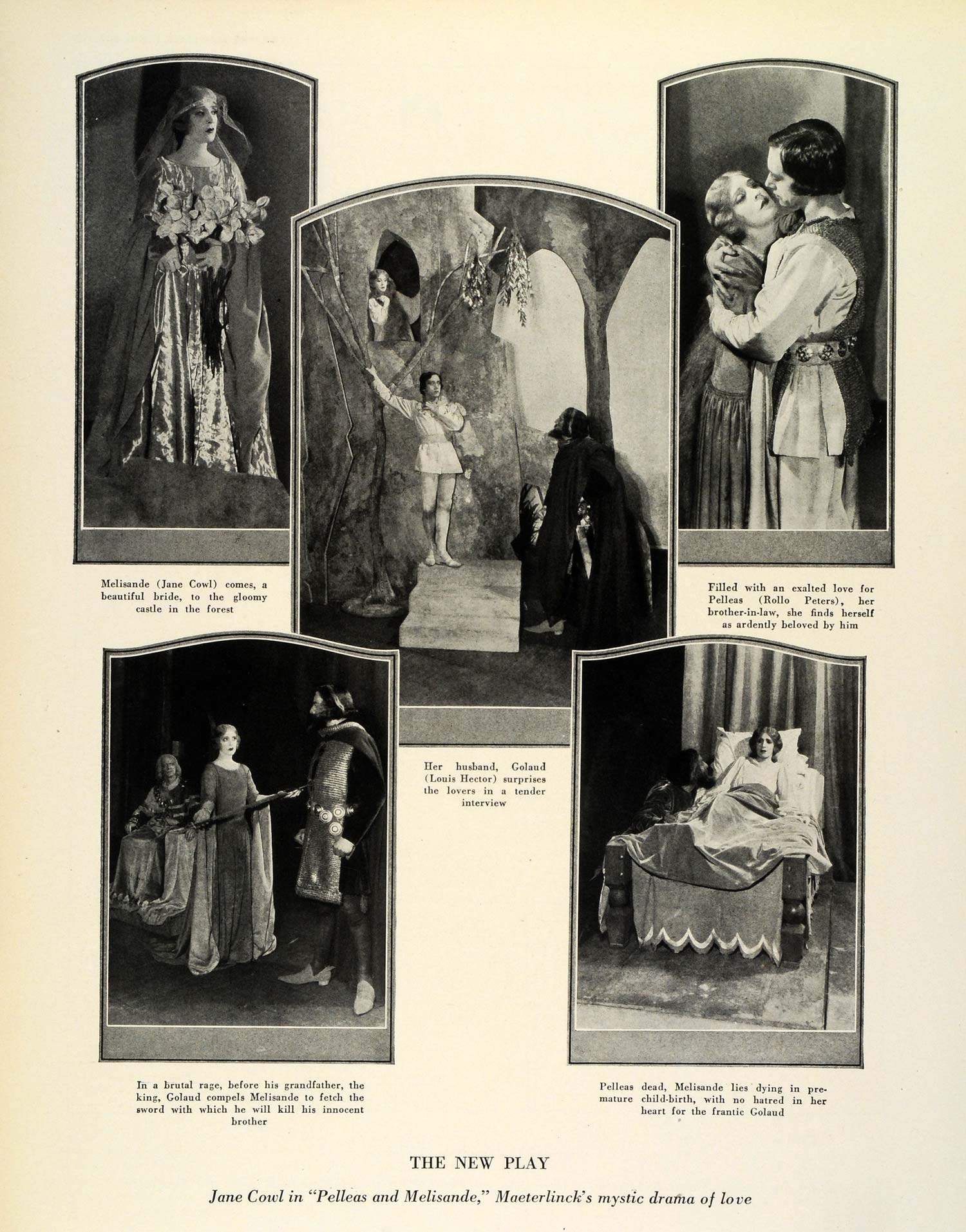1924 Print Jane Cowl Louis Hector Rollo Peters Pelleas Melisande Drama Stage THM