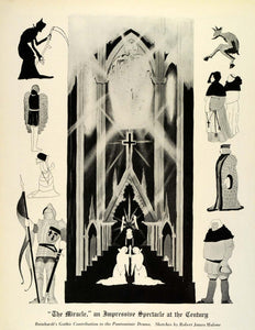1924 Print Reinhardt Gothic Pantomime Drama Robert James Malone Religion THM