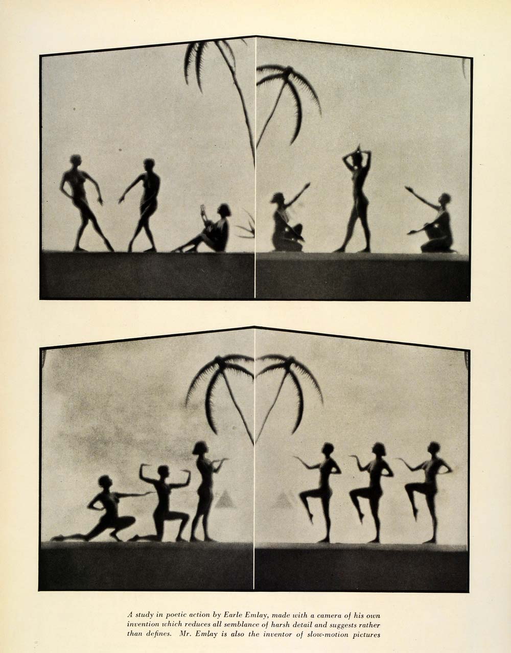 1924 Print Earle Emlay Dancing Egypt Egyptian Pyramids Palm Tree Sand Desert THM