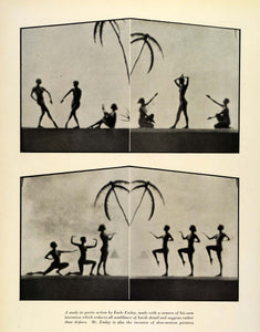 1924 Print Earle Emlay Dancing Egypt Egyptian Pyramids Palm Tree Sand Desert THM