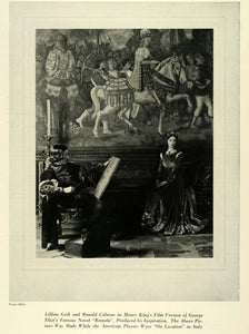 1924 Print Lillian Gish Ronald Colman Henry King Romola Horse Albin Players THM