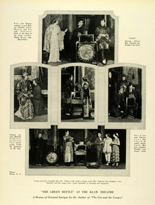 1924 Print Green Beetle Klaw Theatre Costume Fashion Chung Chandos Cat THM