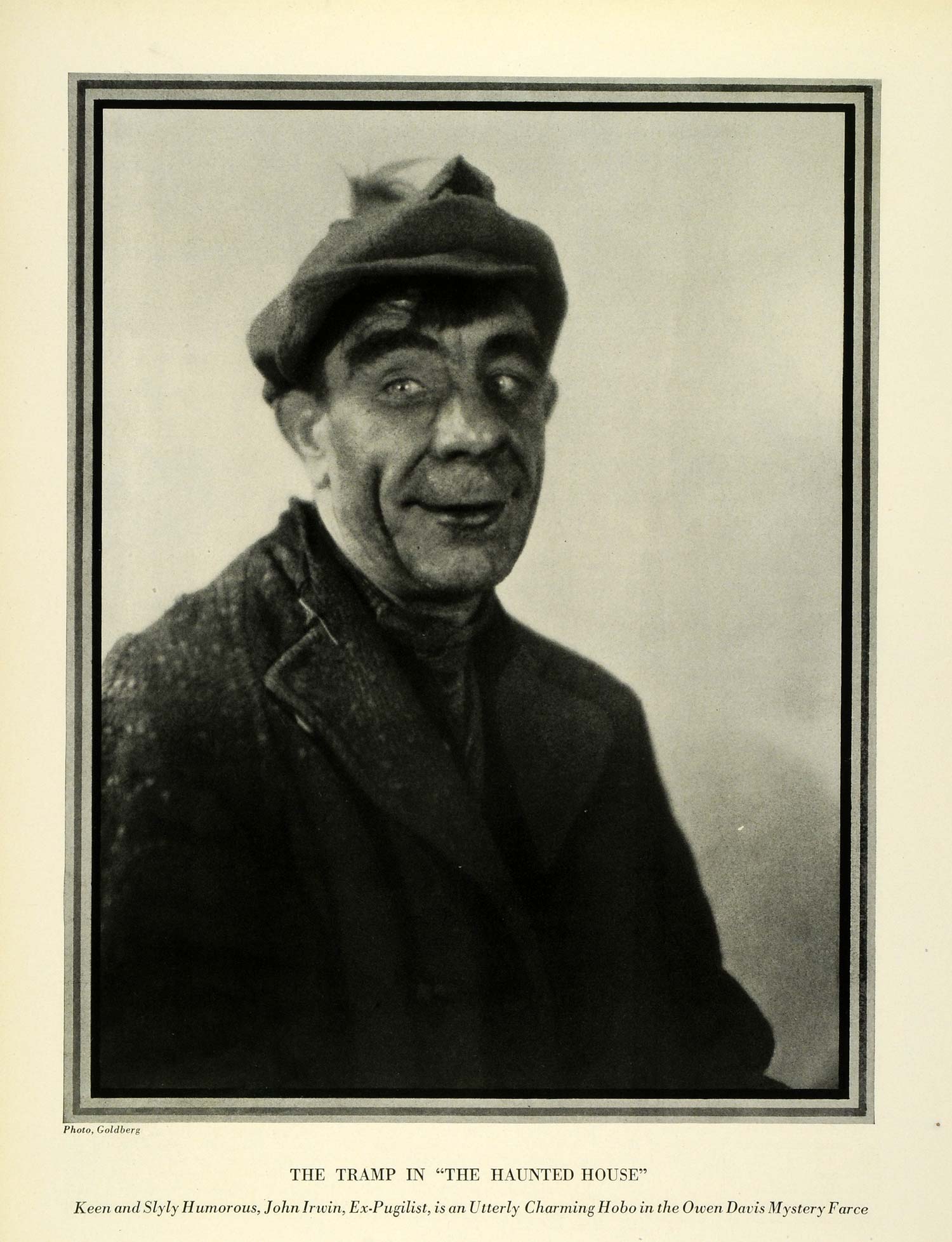 1924 Print Haunted House Tramp John Irwin Owen Davis Portrait Goldberg THM