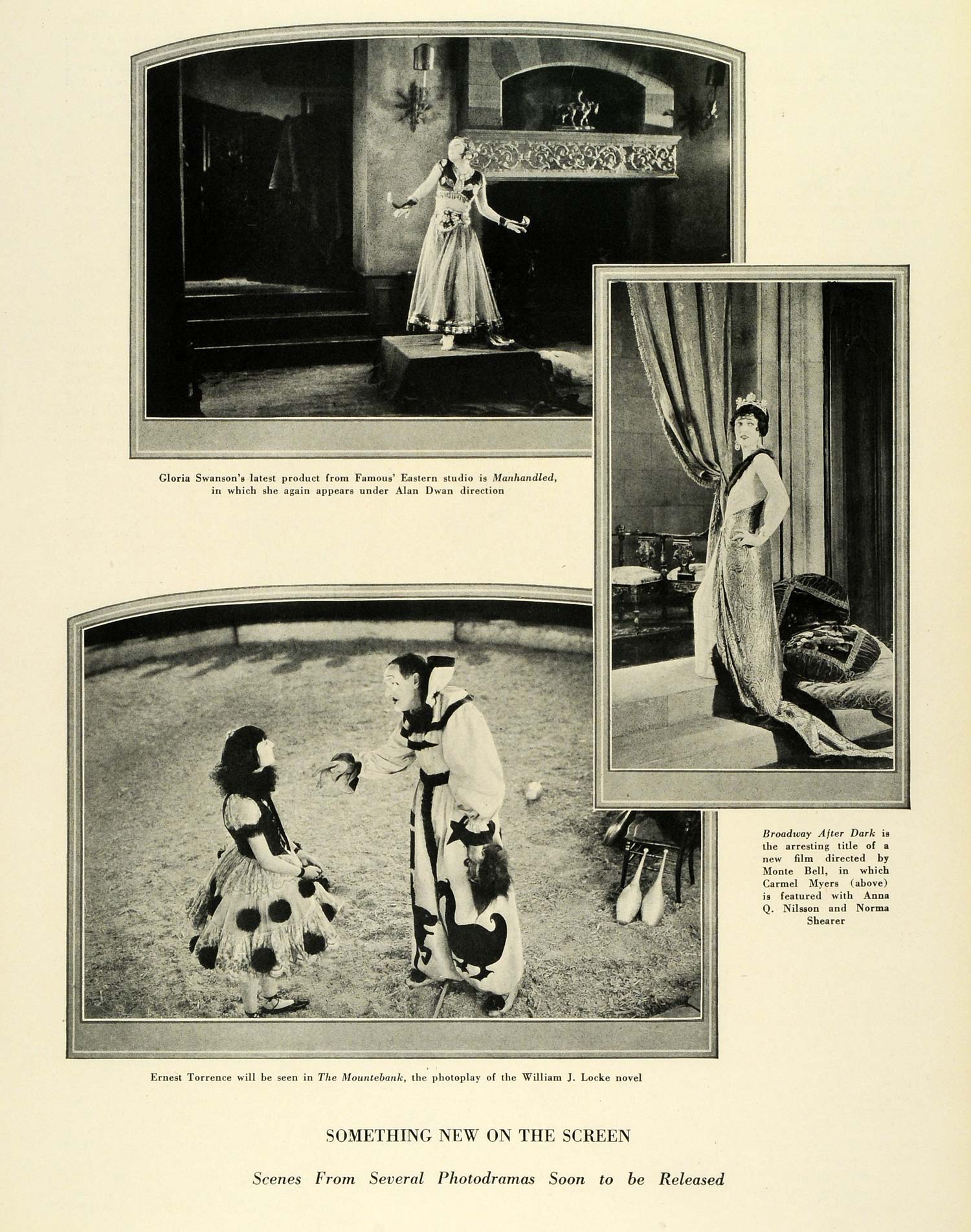 1924 Print Gloria Swanson Broadway Screen Film Ernest Torrence Drama Studio THM