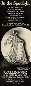 1924 Ad Mallinsons Silks Clothing Fashion Stage Actress Singer Dancer Mary THM