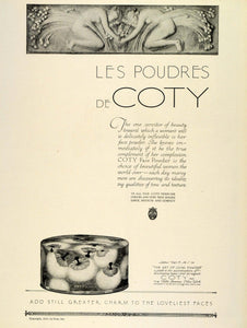 1924 Ad Coty Face Powder Compact French Cosmetics Beauty Skin Care THM