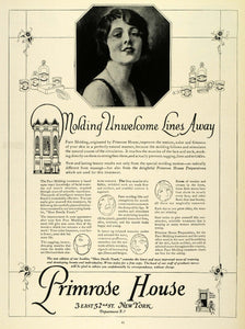 1924 Ad Primrose House Face Molding Sagging Skin Care Wrinkles Anti Aging THM