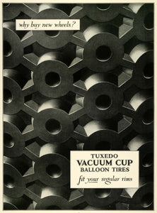 1924 Ad Tuxedo Vacuum Cup Balloon Tires Wheels Car Parts Automotive Rims THM