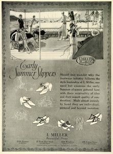 1924 Ad I Miller Summer Slippers Womens Shoes Footwear Yacht Club Sailboats THM