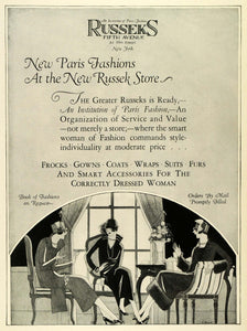 1924 Ad Russeks Paris France French Parisian Fashions Clothing Accessories THM
