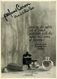 1924 Ad Parisian French Perfume Caron Parfum Bottles Fragrance Scents THM