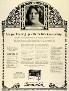 1924 Ad Brunswick Phonograph Records Sigrid Onegin Metropolitan Opera THM