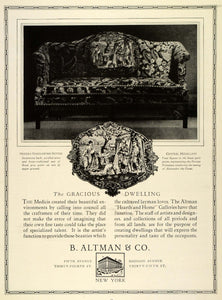 1924 Ad B. Altman Department Store Furniture Needlework Settee Decorative THM