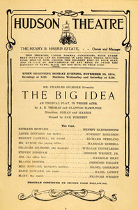 1914 Ad Hudson Theatre Big Idea Gilmore Glendinning - ORIGINAL THR1