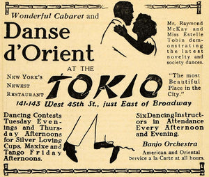 1914 Ad Dance Cabaret Tokio Broadway Orchestra McKay - ORIGINAL ADVERTISING THR1
