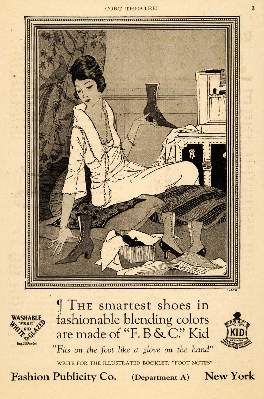 1919 Ad Fashion Publicity FBC Kid Boot Shoe Fashion - ORIGINAL ADVERTISING THR1