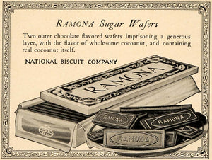 1919 Ad Ramona Sugar Wafers National Biscuit Chocolate - ORIGINAL THR1